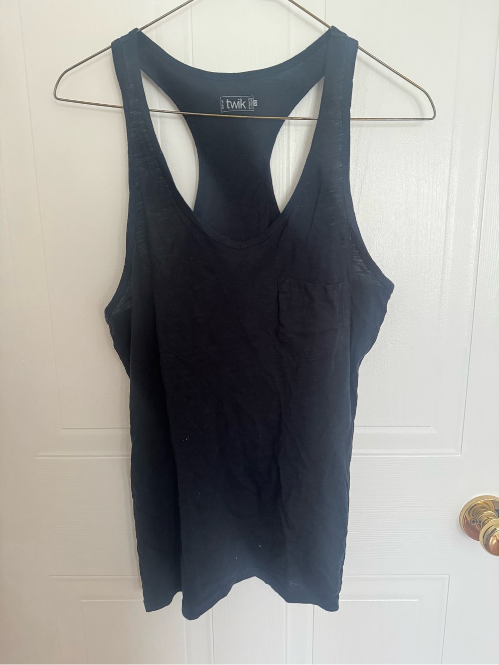 Vintage Twik 100% cotton Black Racerback Cotton Tank Top